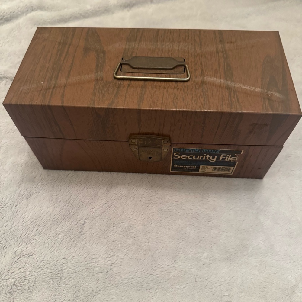 Porta File Security Box Homespra Locking Metal File Box w/ Key‎ Vintage 1970s